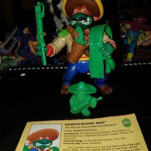 Bandito-Bashin Mike TMNT Teenage Mutant Ninja Turtles Complete with File Card